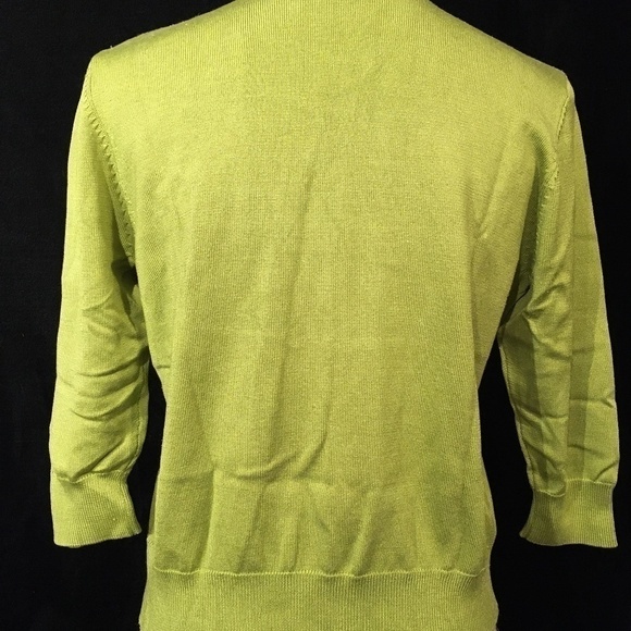 INC INTERNATIONAL CONCEPTS Beaded SPRING SUMMER Cardigan, GREEN, Size M - Picture 2 of 8